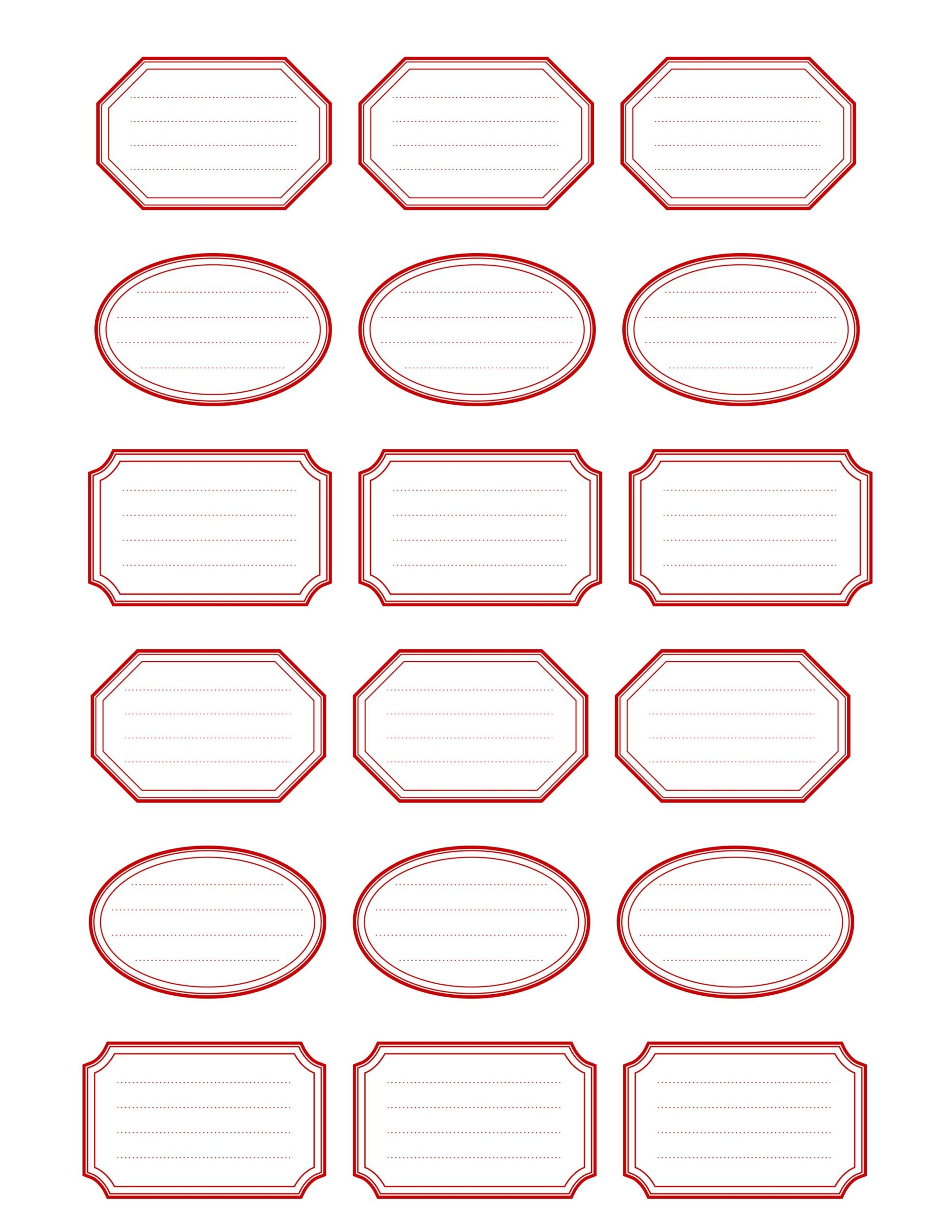 free printable labels template