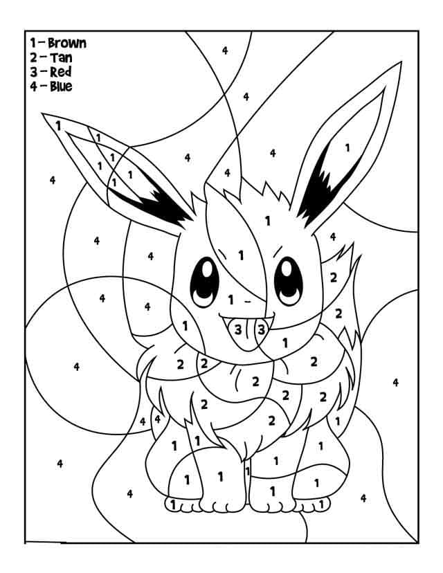 Color By Number Coloring Page