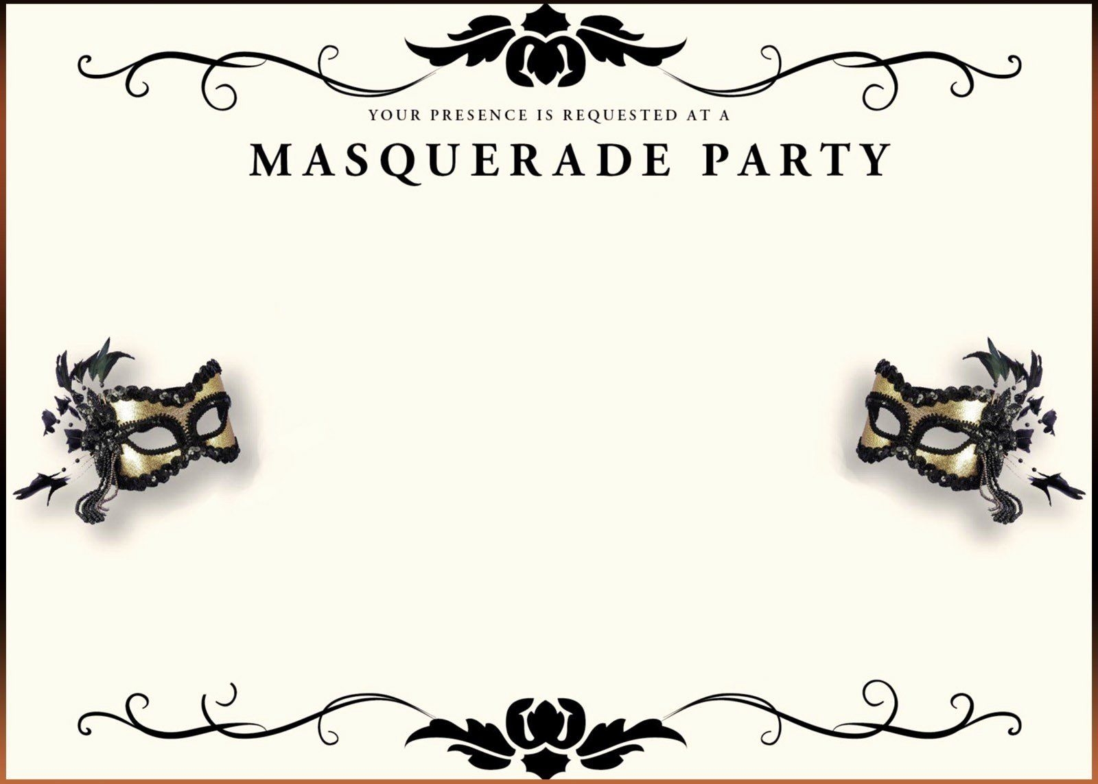 Elegant Masquerade Invitation Template