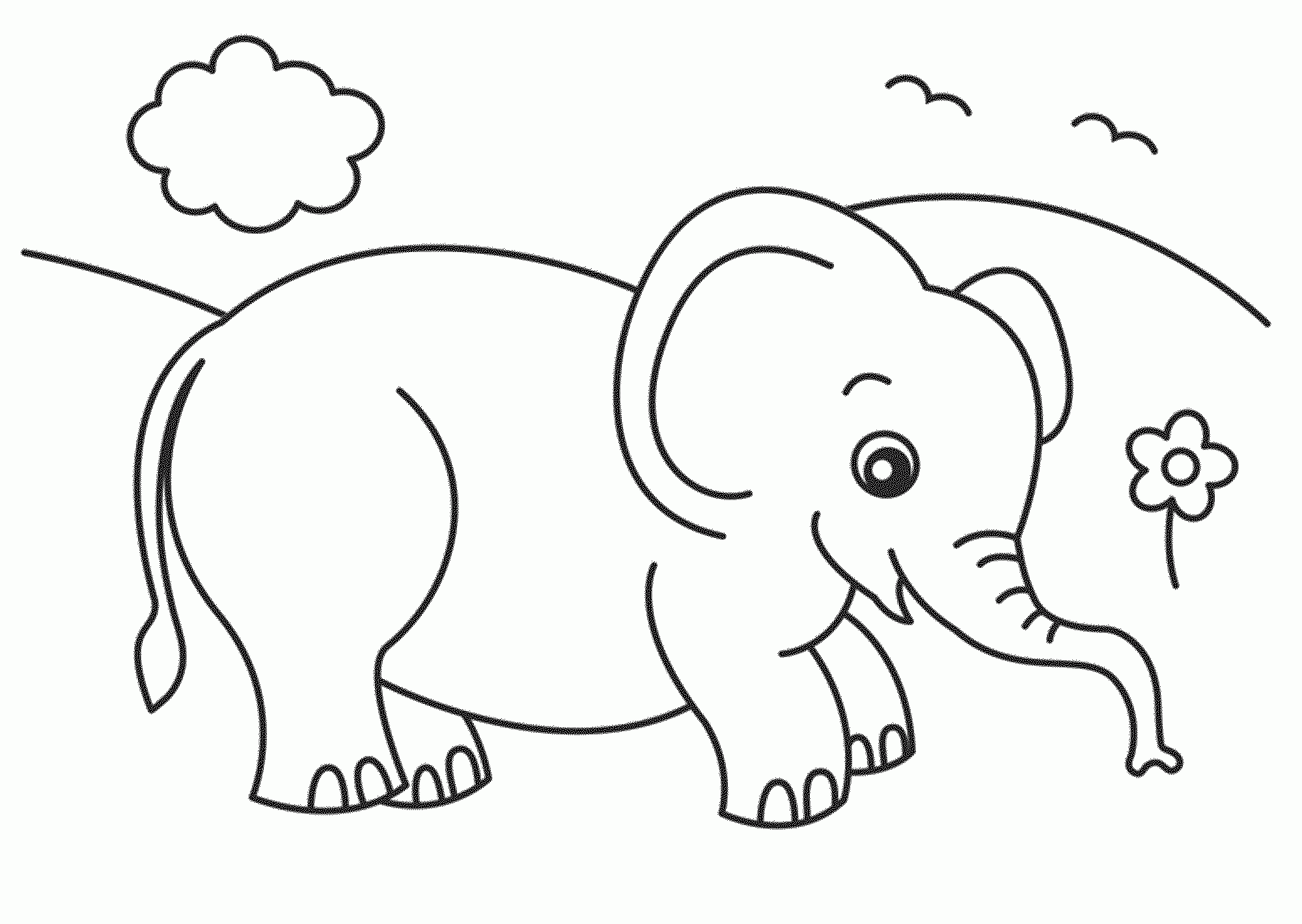 Elephant Piggie Coloring Pages Coloring Home