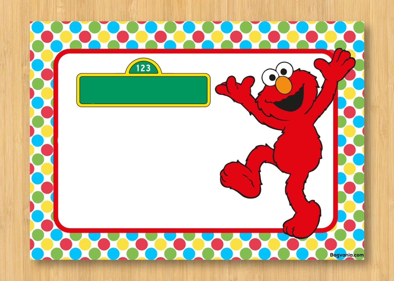 blank elmo invitation template