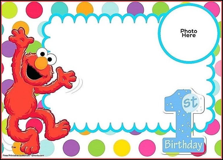 Elmo Invitation Template Template 1 Resume Examples E4Y4Npl2lB