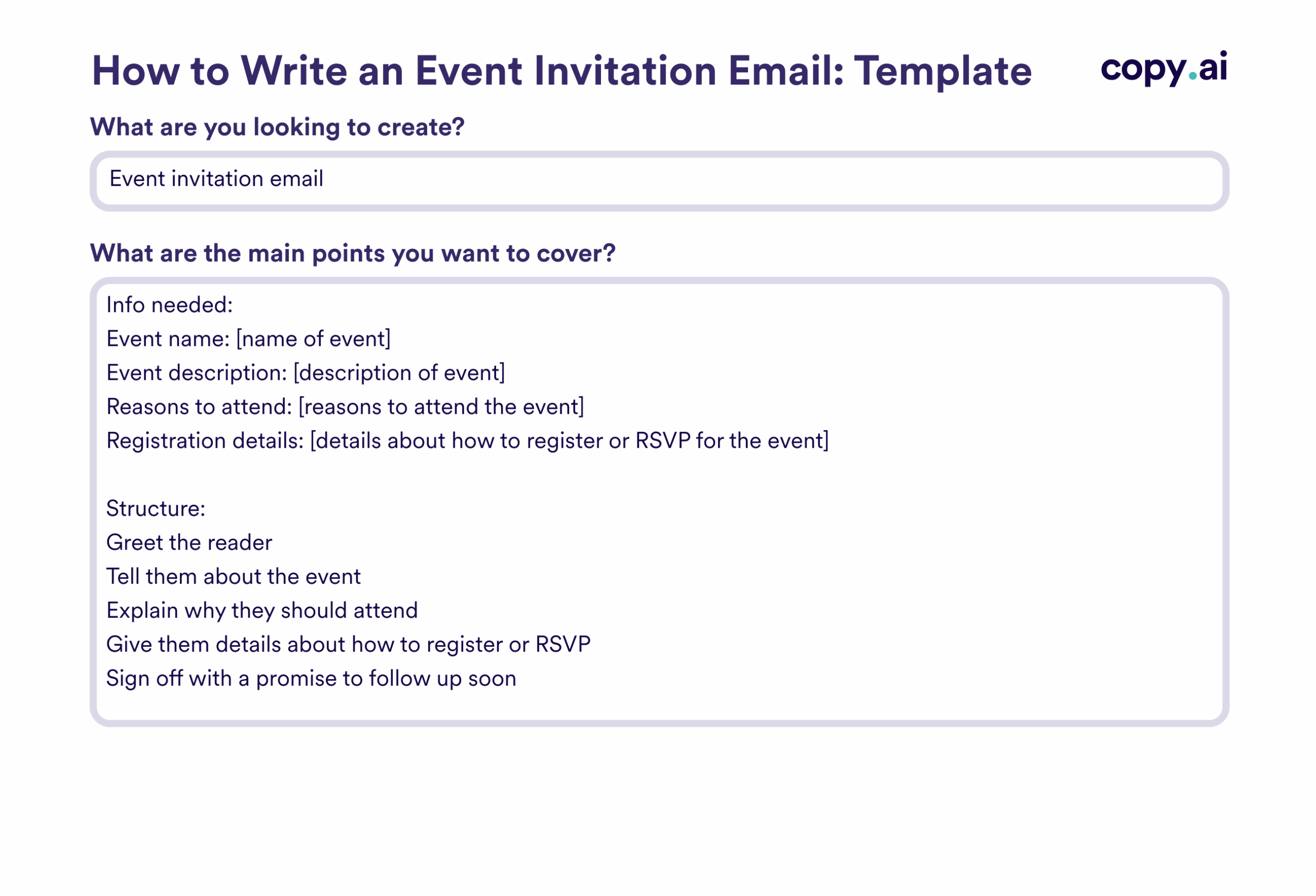 Email Event Invite Template