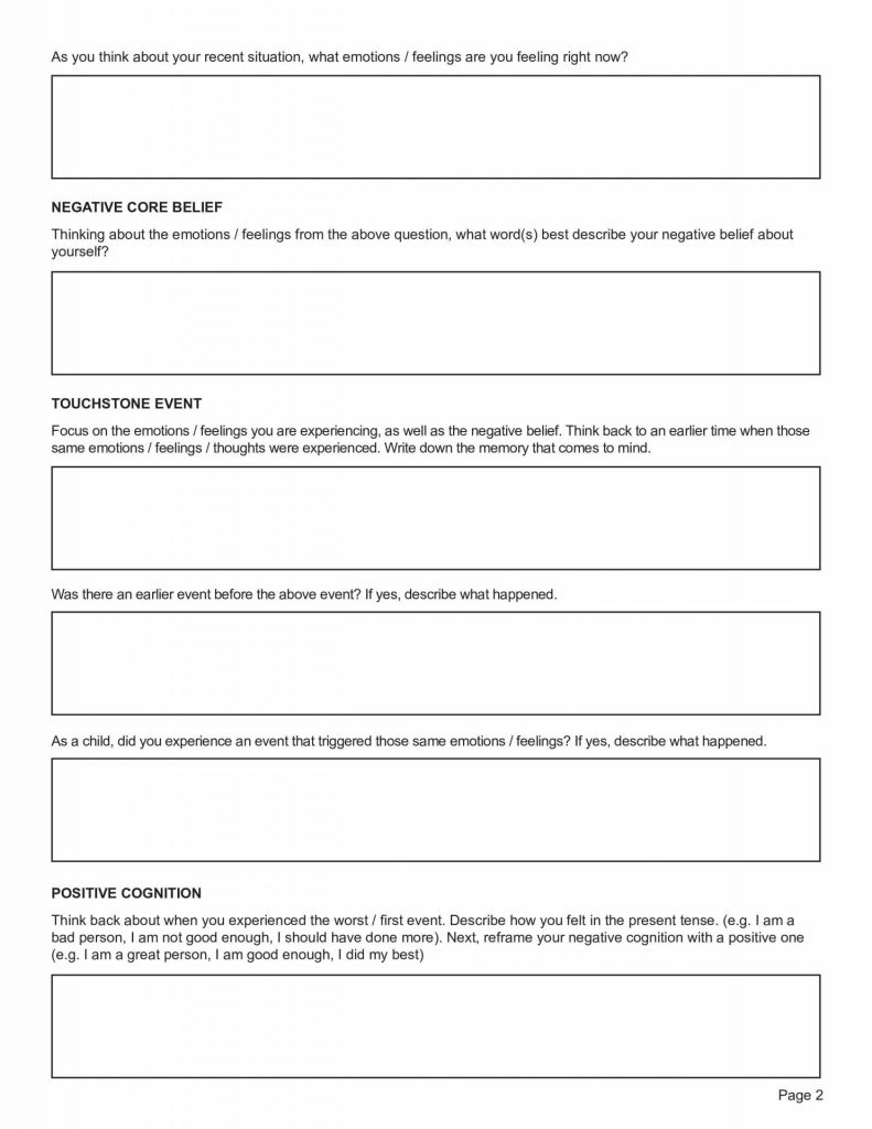 EMDR Protocol With Interweave Guidance Worksheets Library