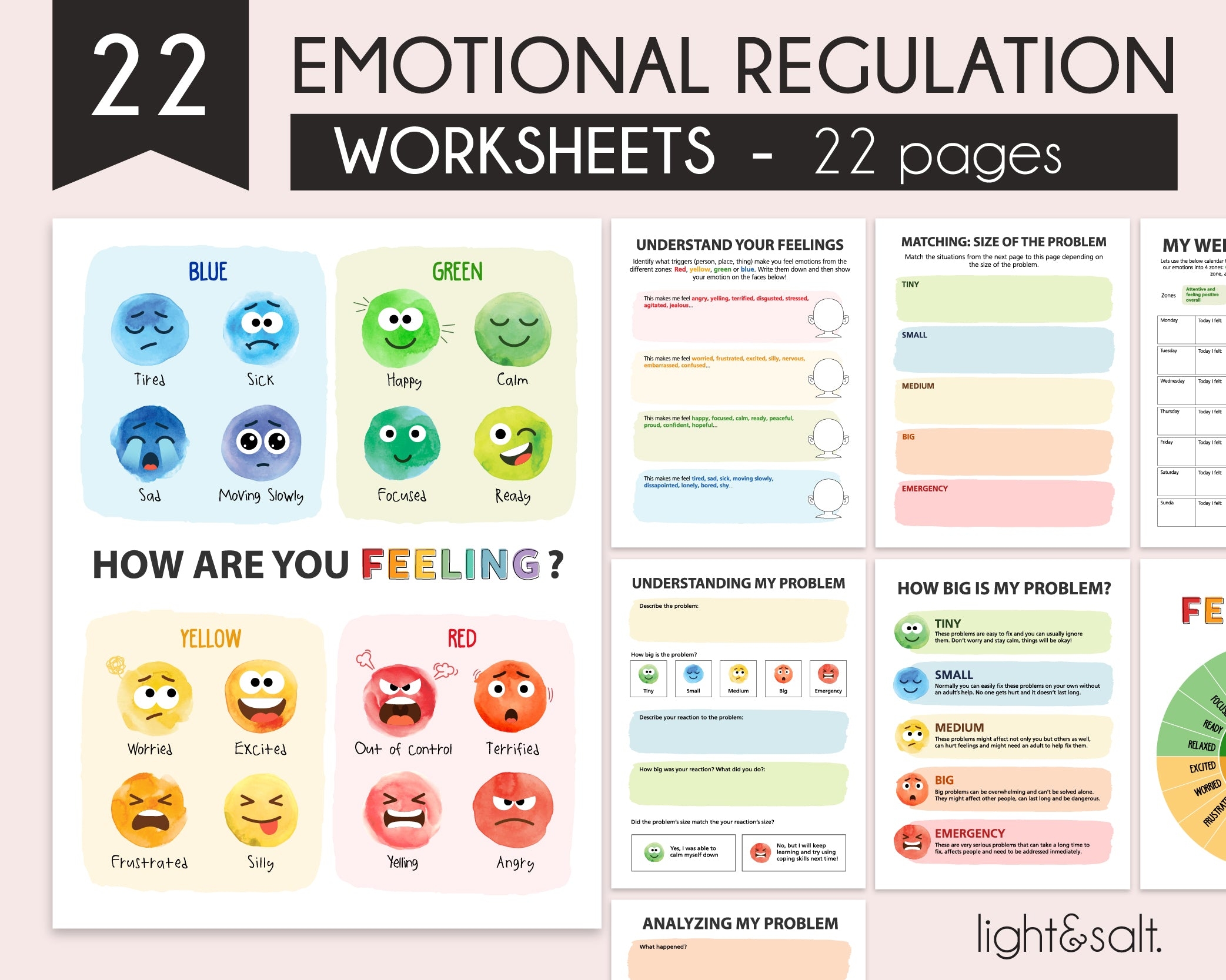Emotional Regulation Worksheets LightandSaltDesign Worksheets Library