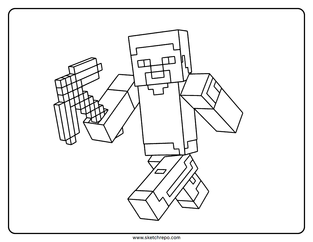 Coloring Page Minecraft