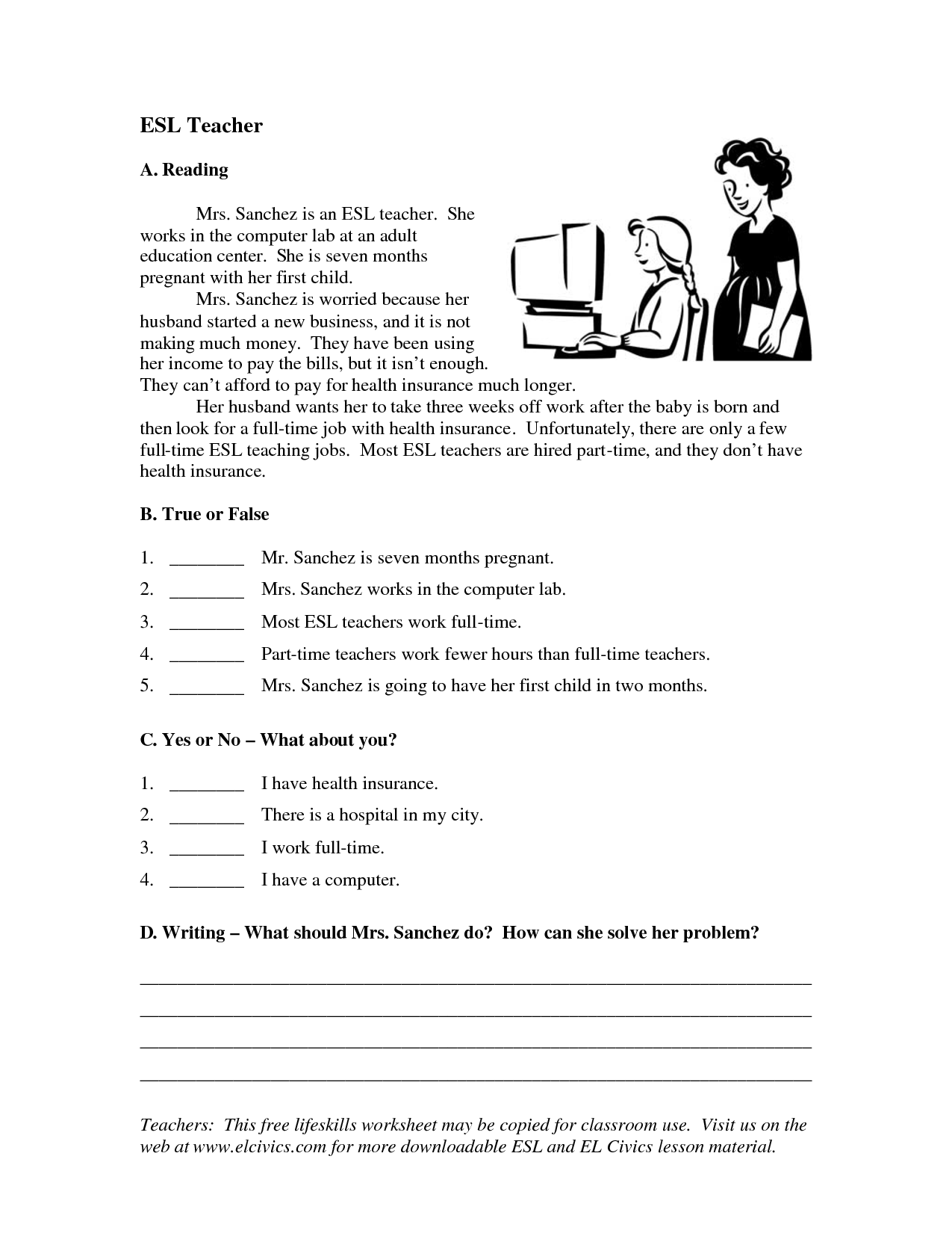 teaching worksheets