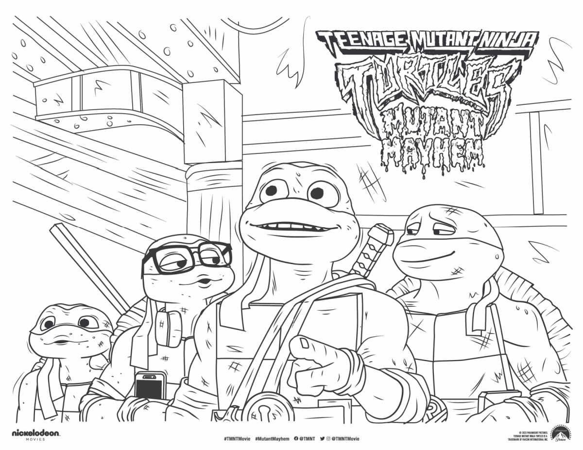 teenage mutant ninja turtles free coloring pages