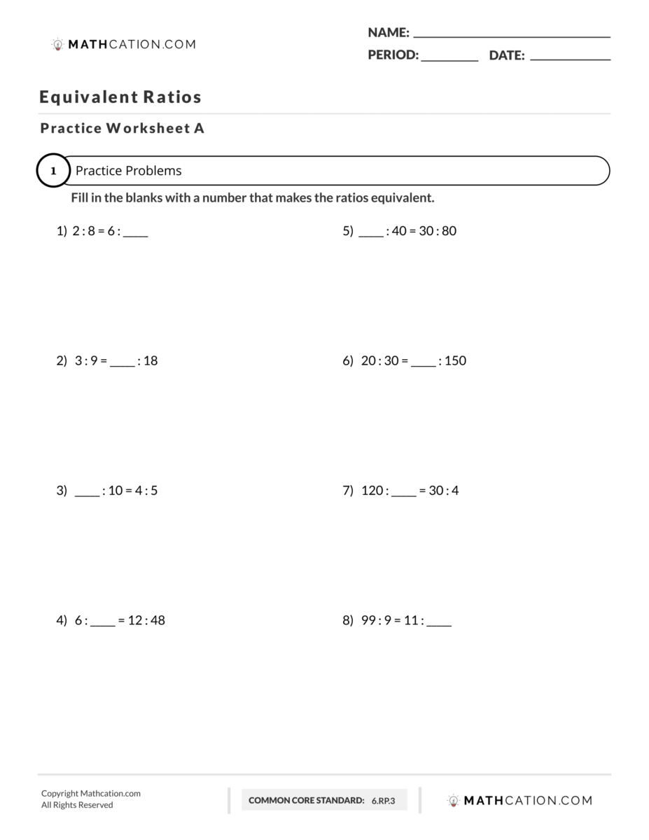 Equivalent Ratios Worksheet Grade 6 Kidsworksheetfun Vrogue co