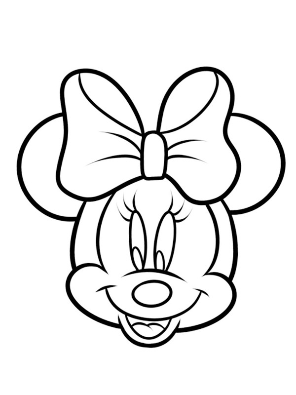 Face Of Mini Mouse Coloring Page Funny Coloring Pages