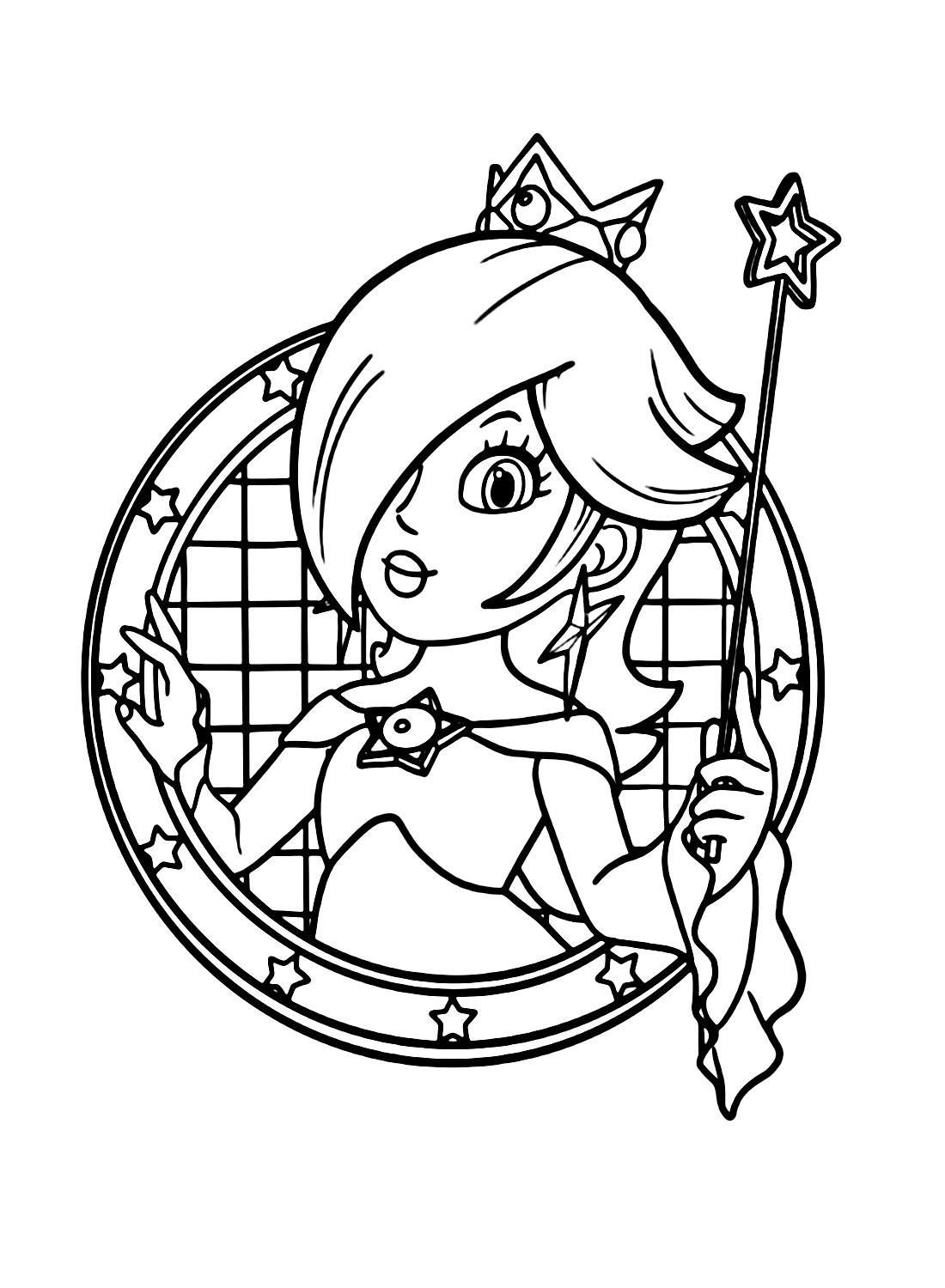 Face Rosalina Coloring Page Free Printable Coloring Pages