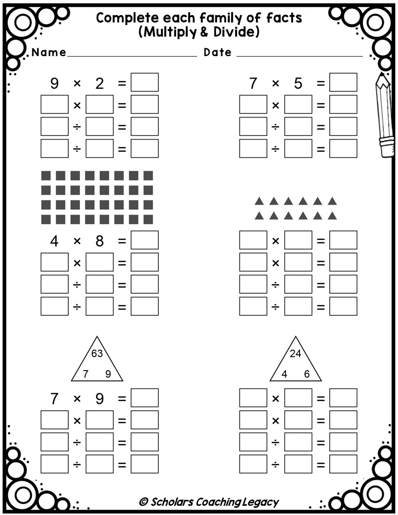 fact family worksheet