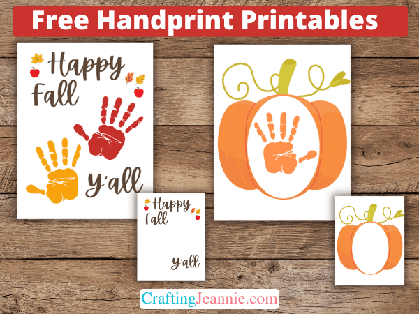 fall handprint crafts for toddlers printable