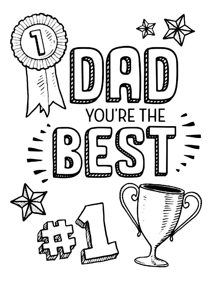 Father Day Coloring Pages Free Printable PDF