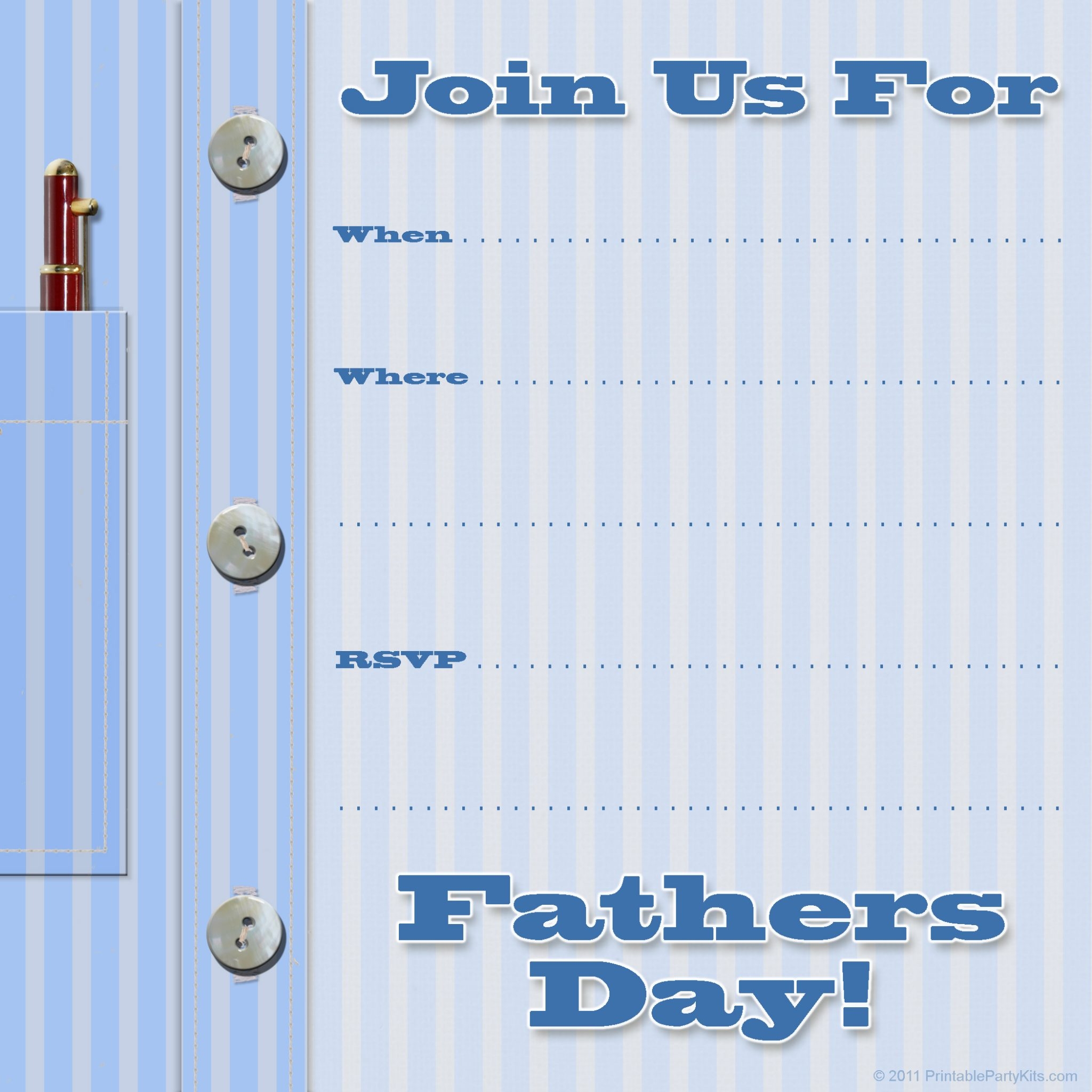 Father S Day Invitation Template Printable Printable Templates