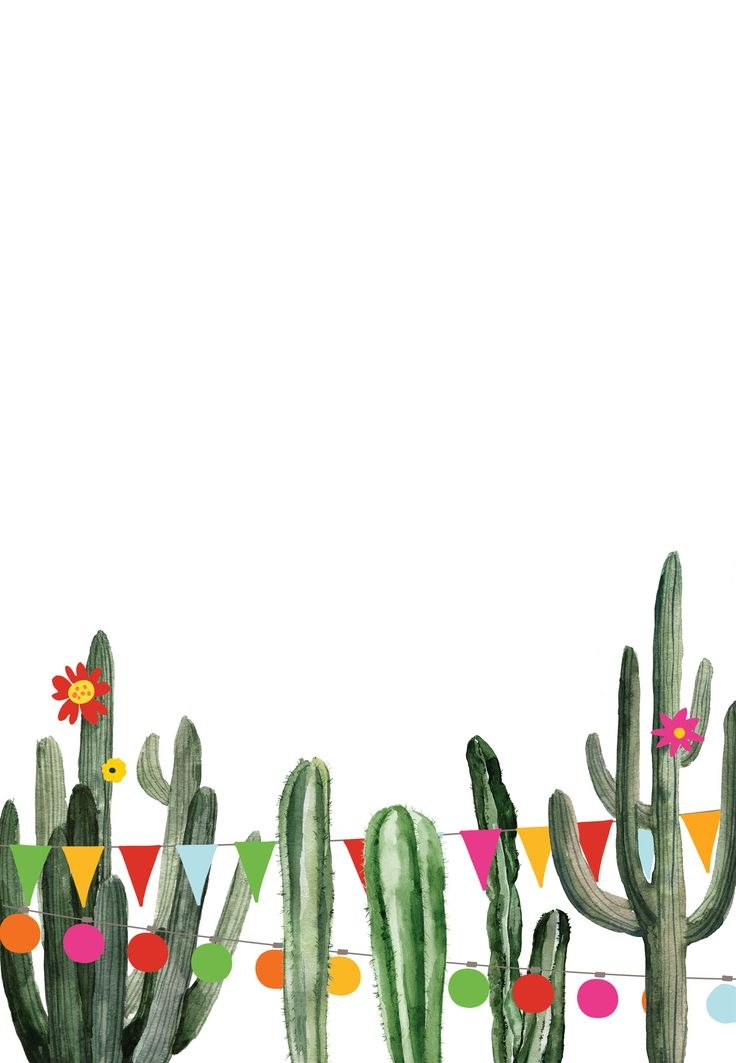 Fiesta Flags And Cactus Bridal Shower Invitation Template Free 