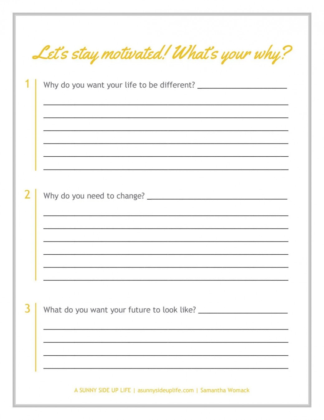 Find Your Why Worksheet Printable PDF Template