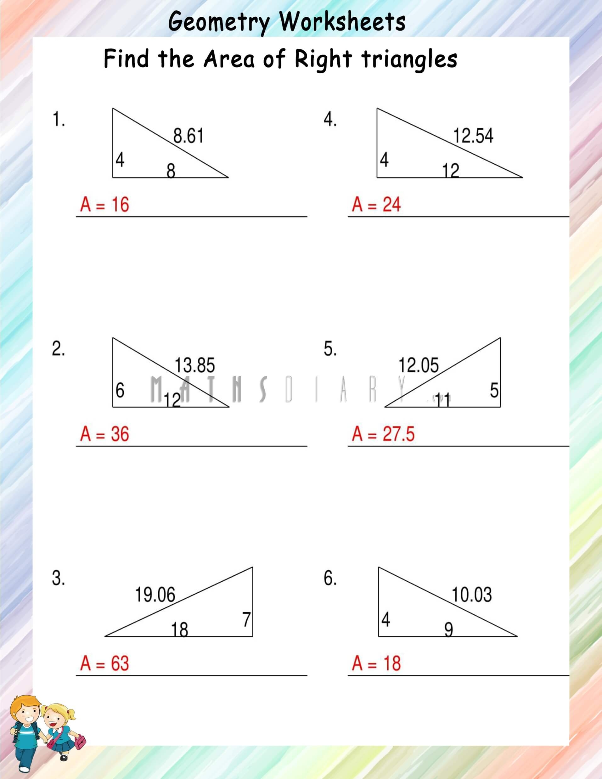 triangle worksheet