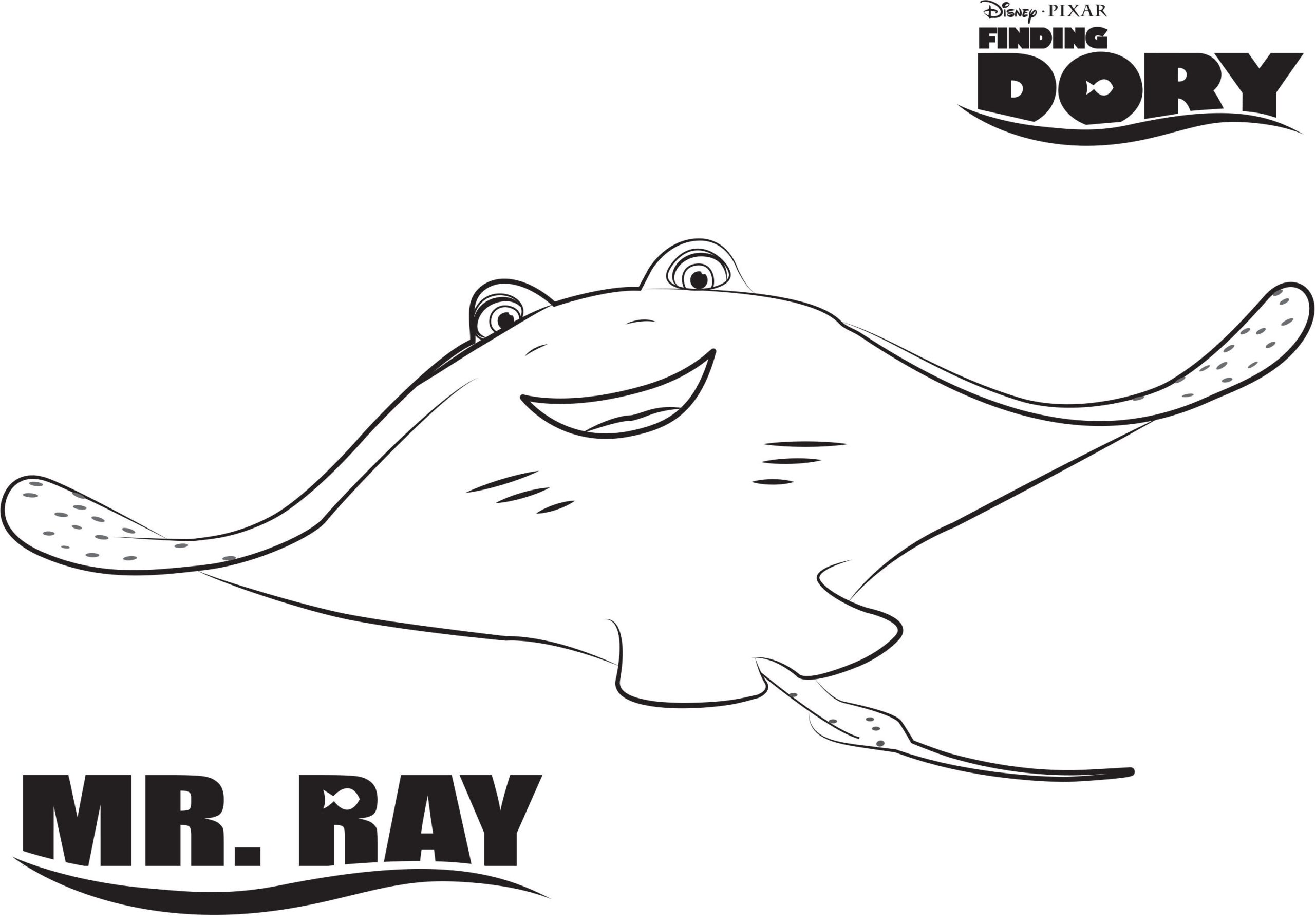 Finding Dory Coloring Pages