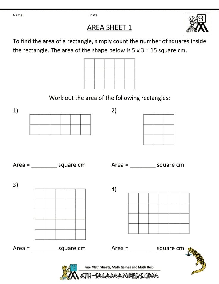 Finding The Area 3rd Grade Math Worksheet GreatSchools Worksheets