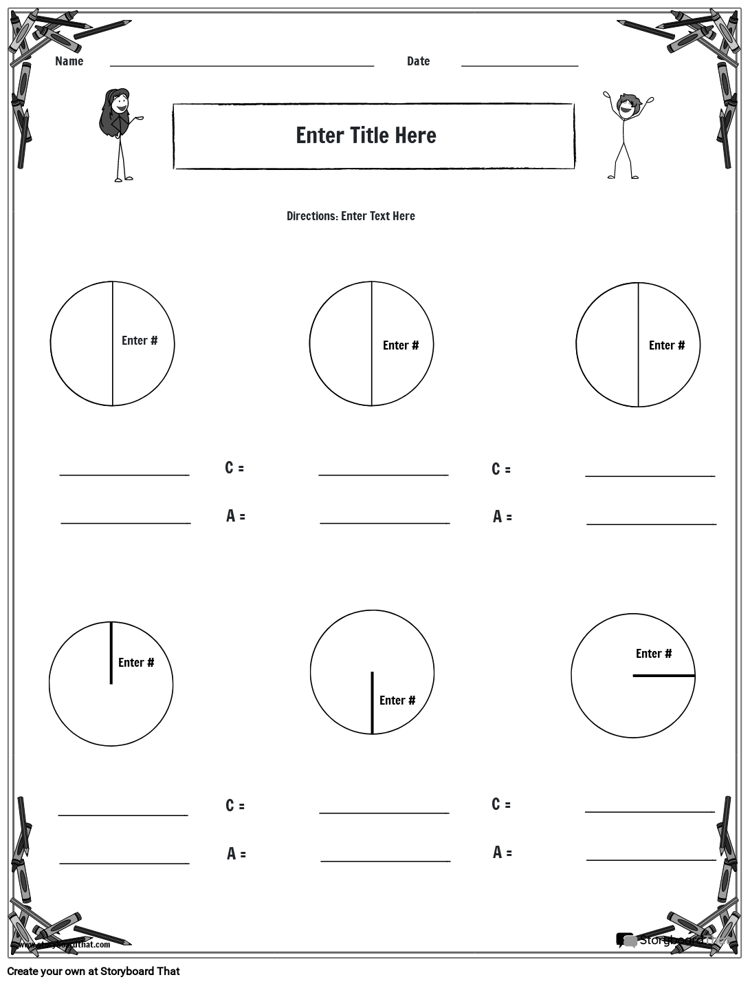 area of circle worksheet