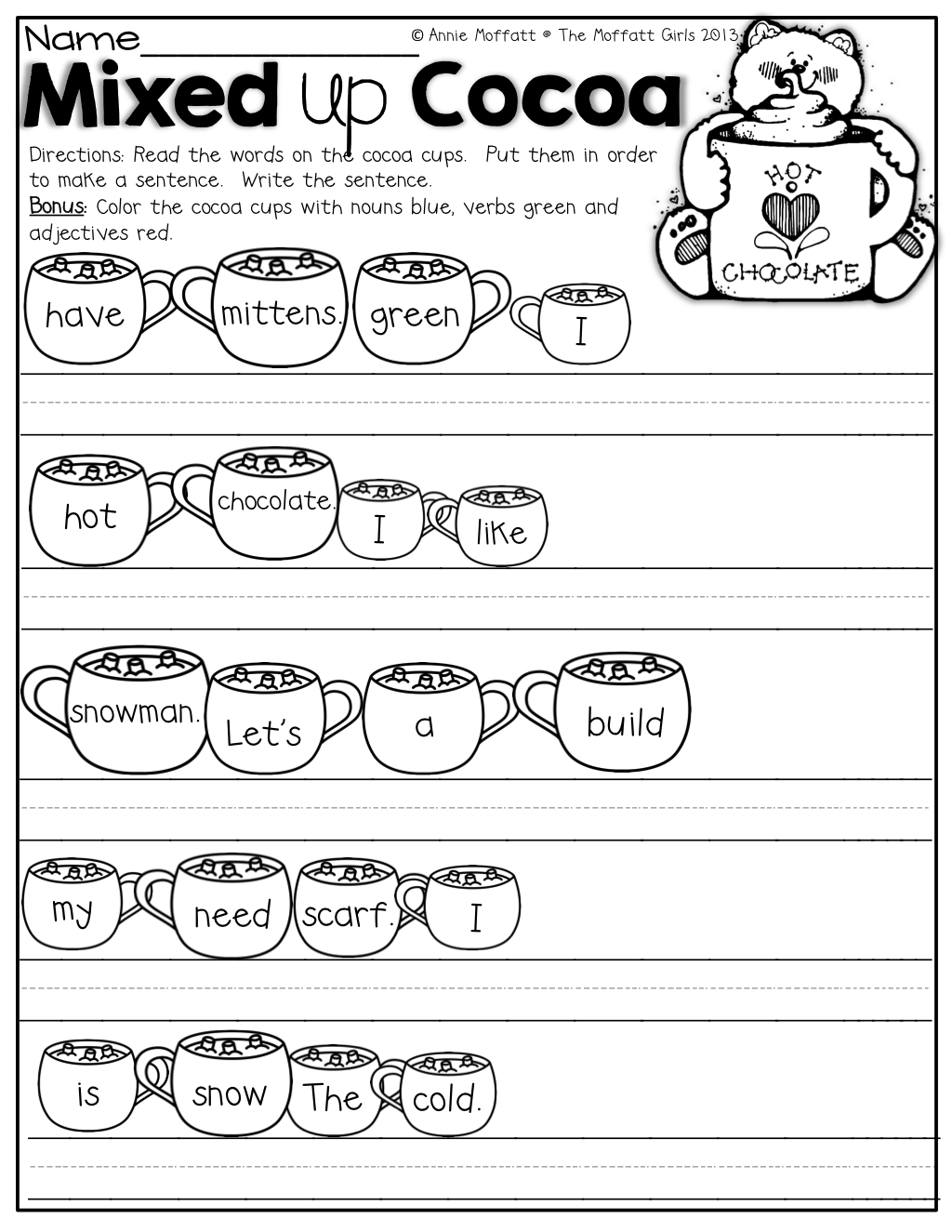 First Grade Complete Sentence Worksheets Sentenceworksheets