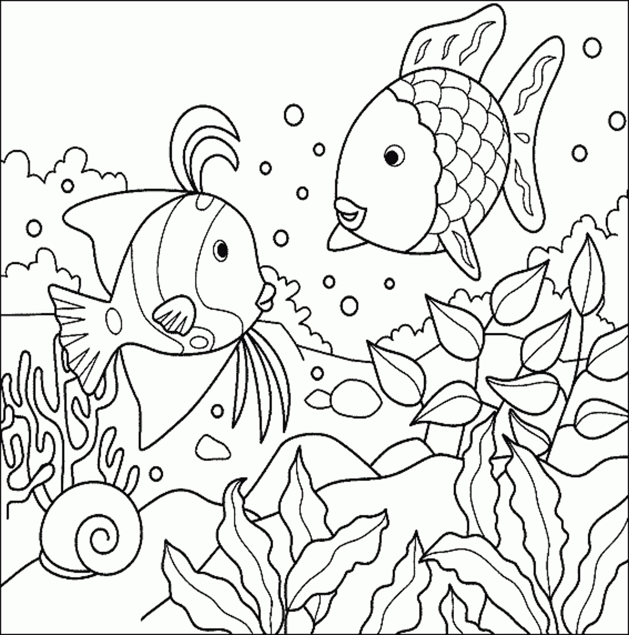 free printable coloring pages of fish