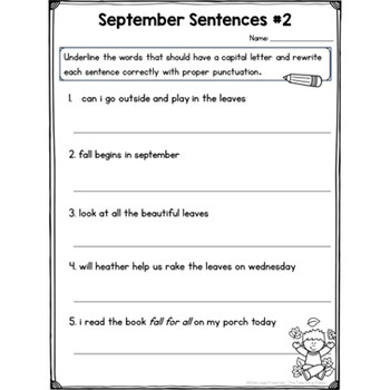 Fix The Sentences Worksheet For Kids Worksheets Library