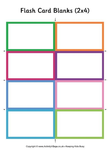 Flash Card Blanks Small Flash Card Template Printable For Free 