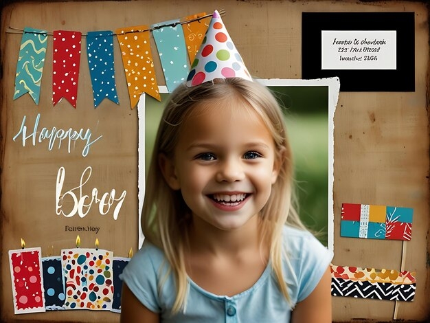 Flat Design Birthday Invitation Template Ai Generate Premium AI 