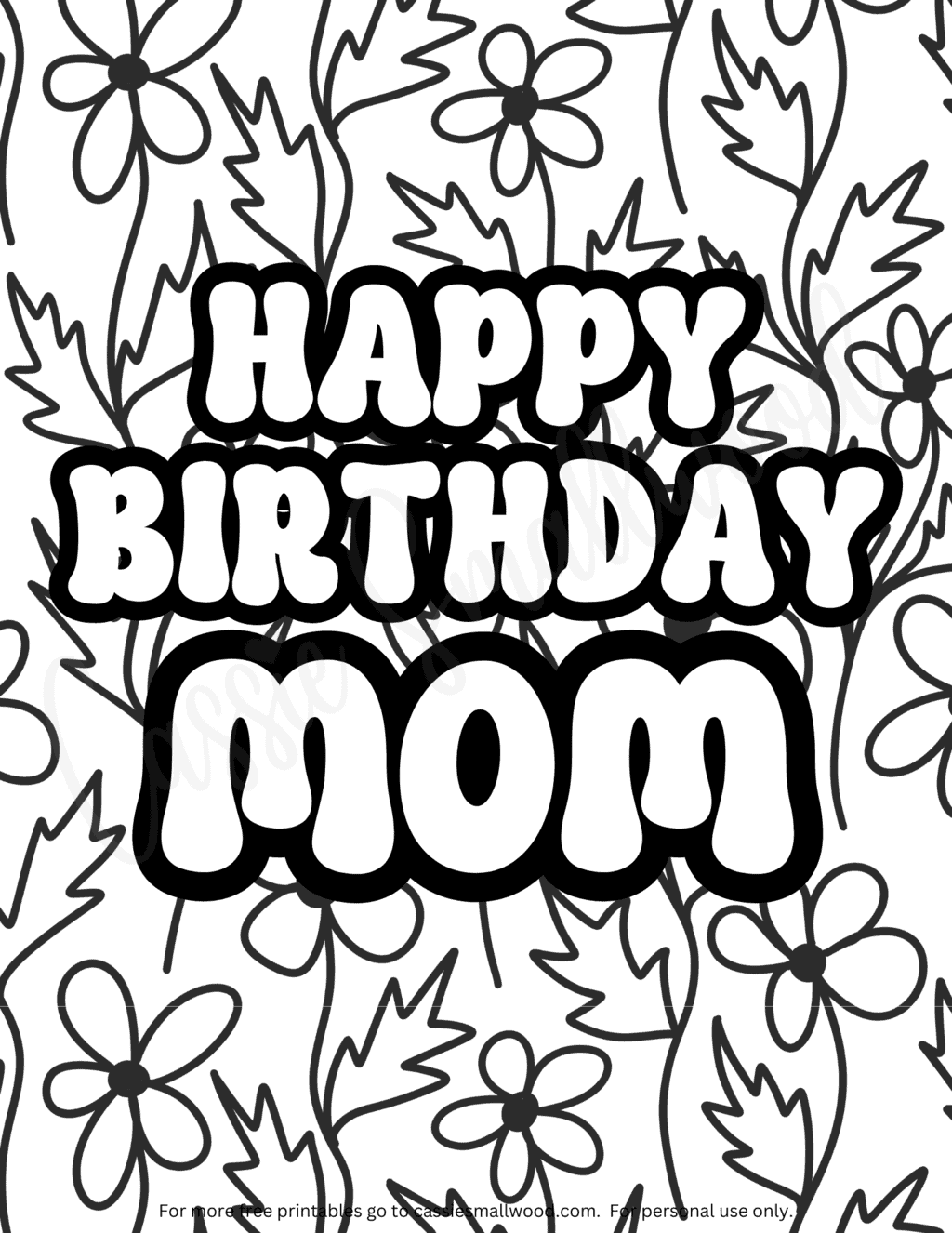 Mom Coloring Page