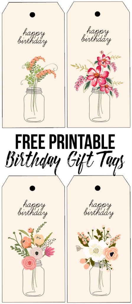 printable birthday gift tags cards