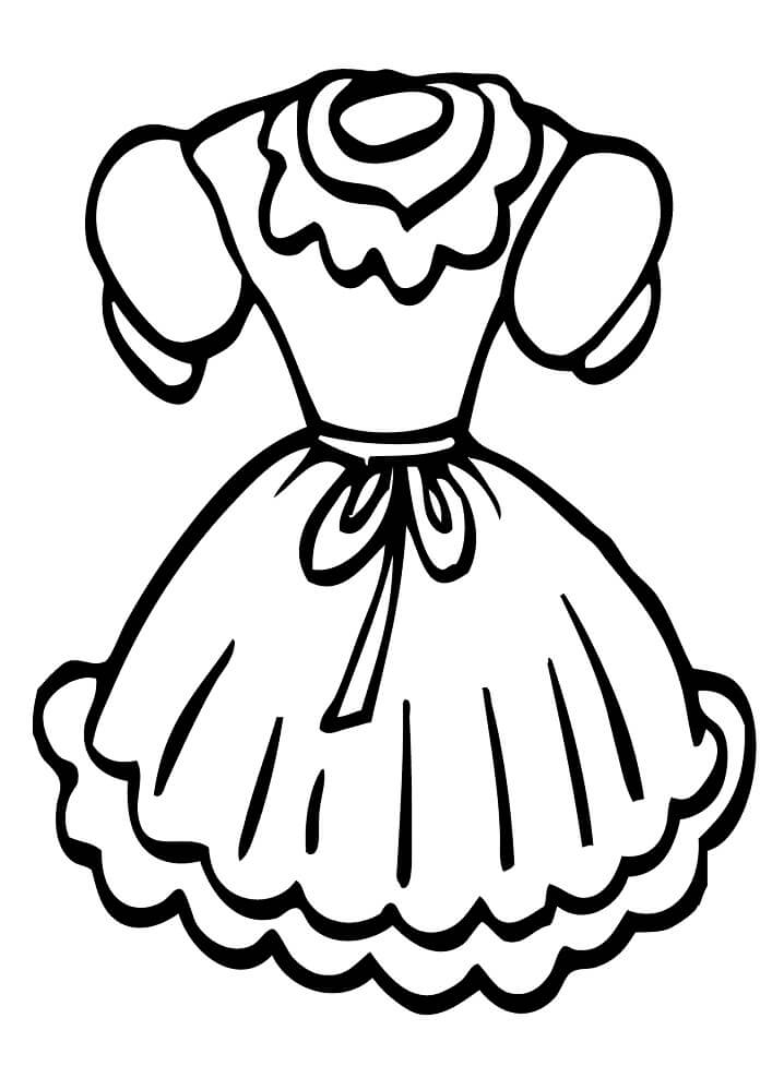 Flower Dress Coloring Page Free Printable Coloring Pages For Kids