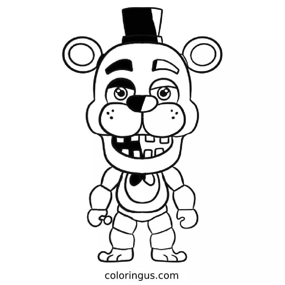 FNAF Coloring Pages Free Printable PDF 