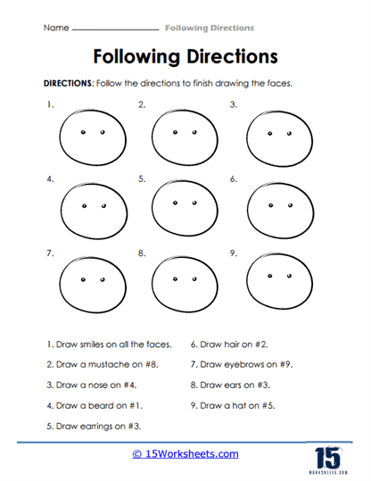 Following Directions Worksheets 15 Worksheets Worksheets Library