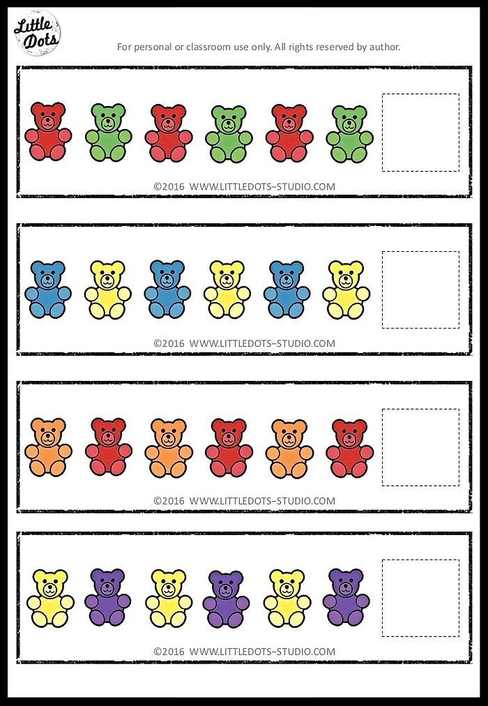 free printable ab pattern worksheet for preschool