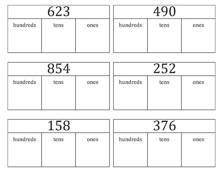 Free 3 Digit Place Value Flash Cards Printable In 2022 Flashcards 