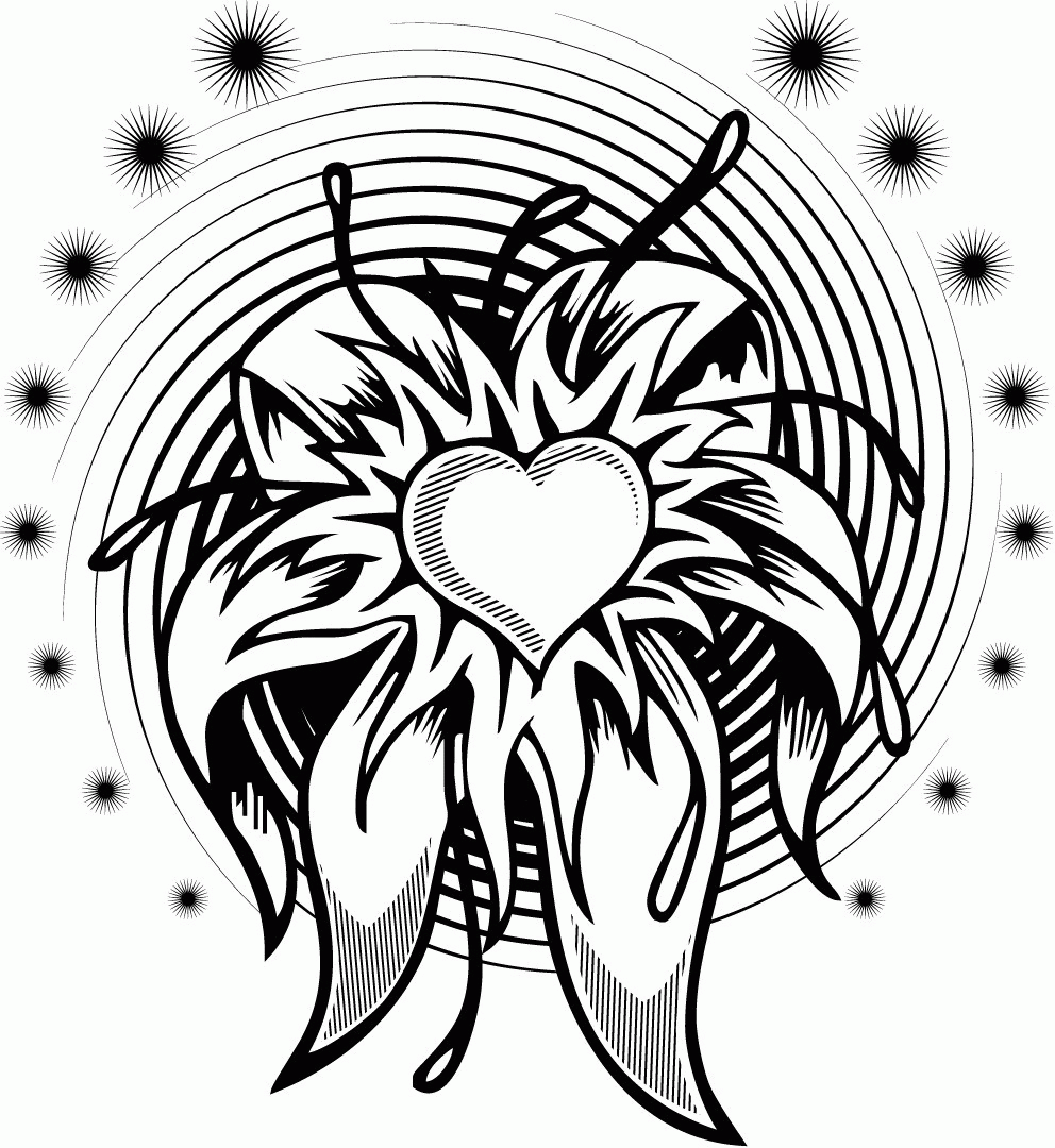Free Adult Printable Coloring Pages Roses Heart Coloring Home