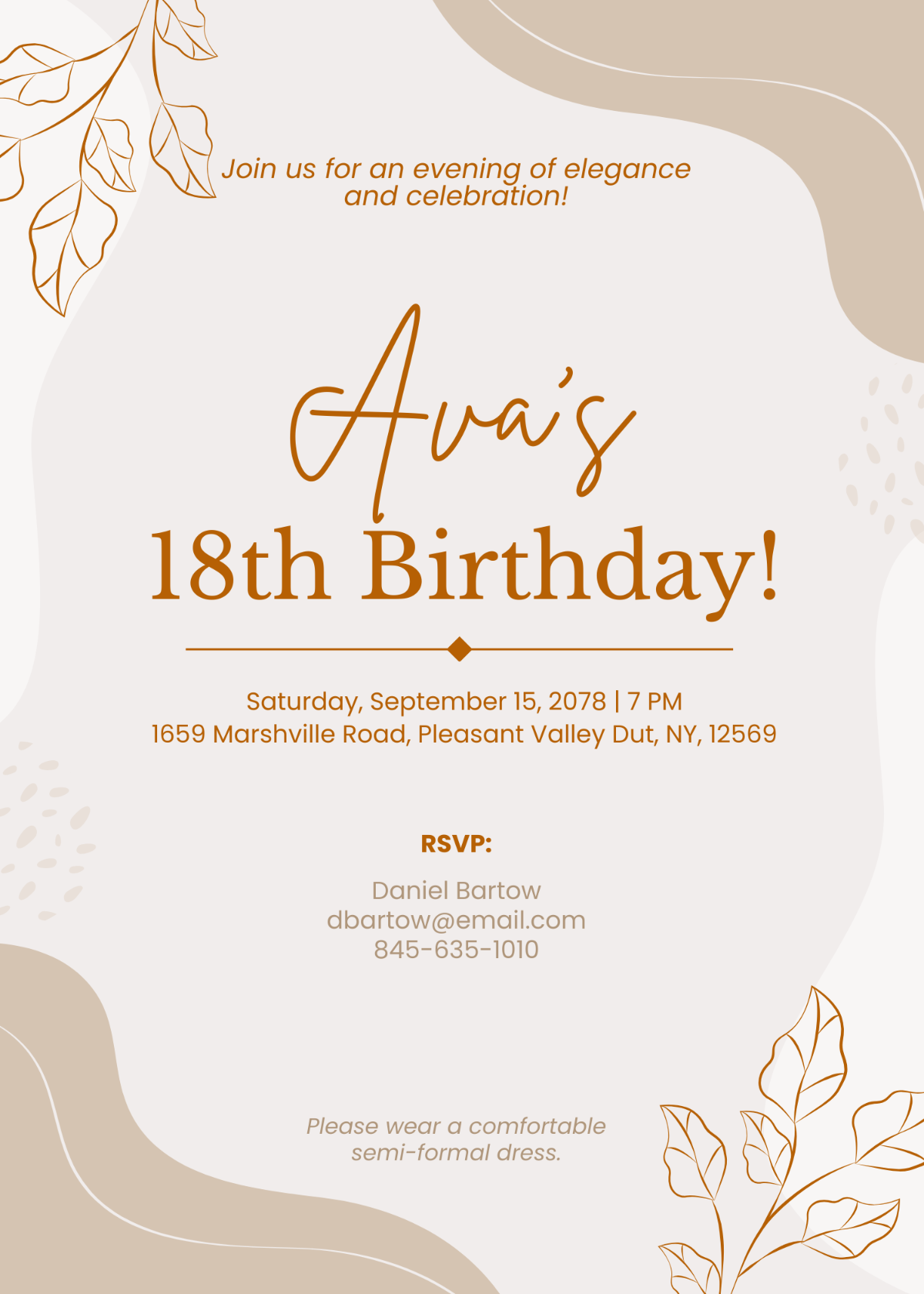 Free Aesthetic 18th Birthday Invitation Template To Edit Online