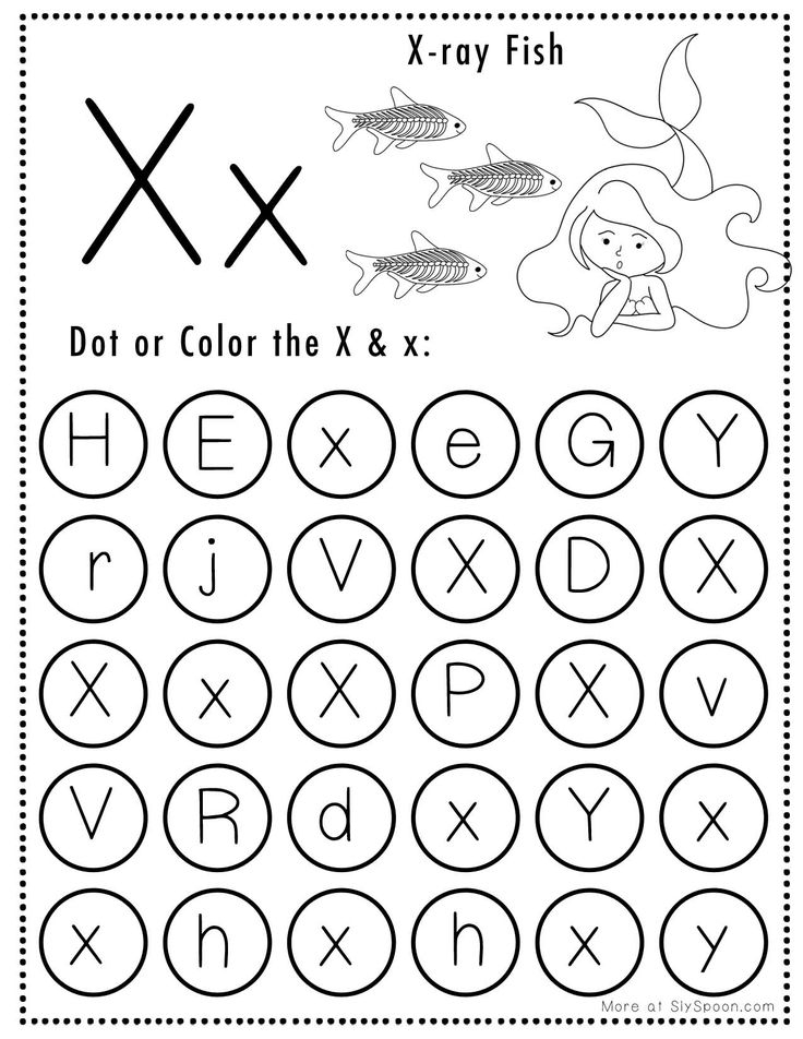 Free Alphabet Do A Dot Printables Worksheets Letter X Mermaid Themed 