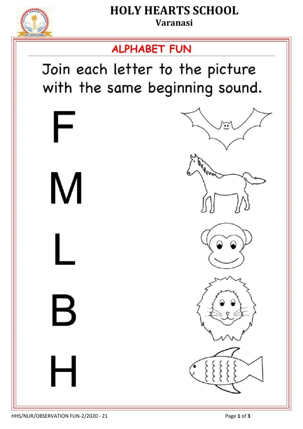 free printable alphabet worksheets for nursery