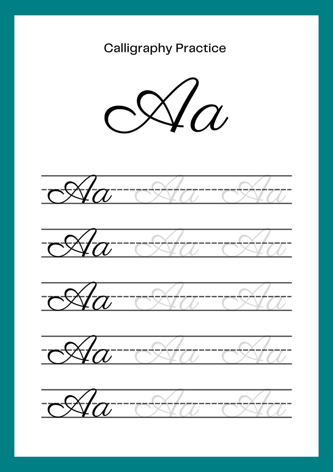 Free And Customizable Calligraphy Templates Worksheets Library