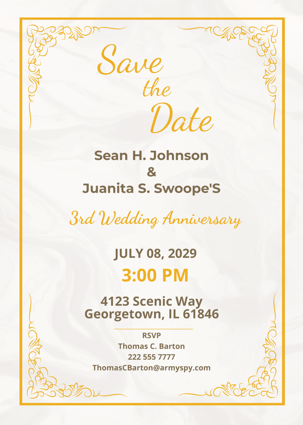 anniversary party invitation template