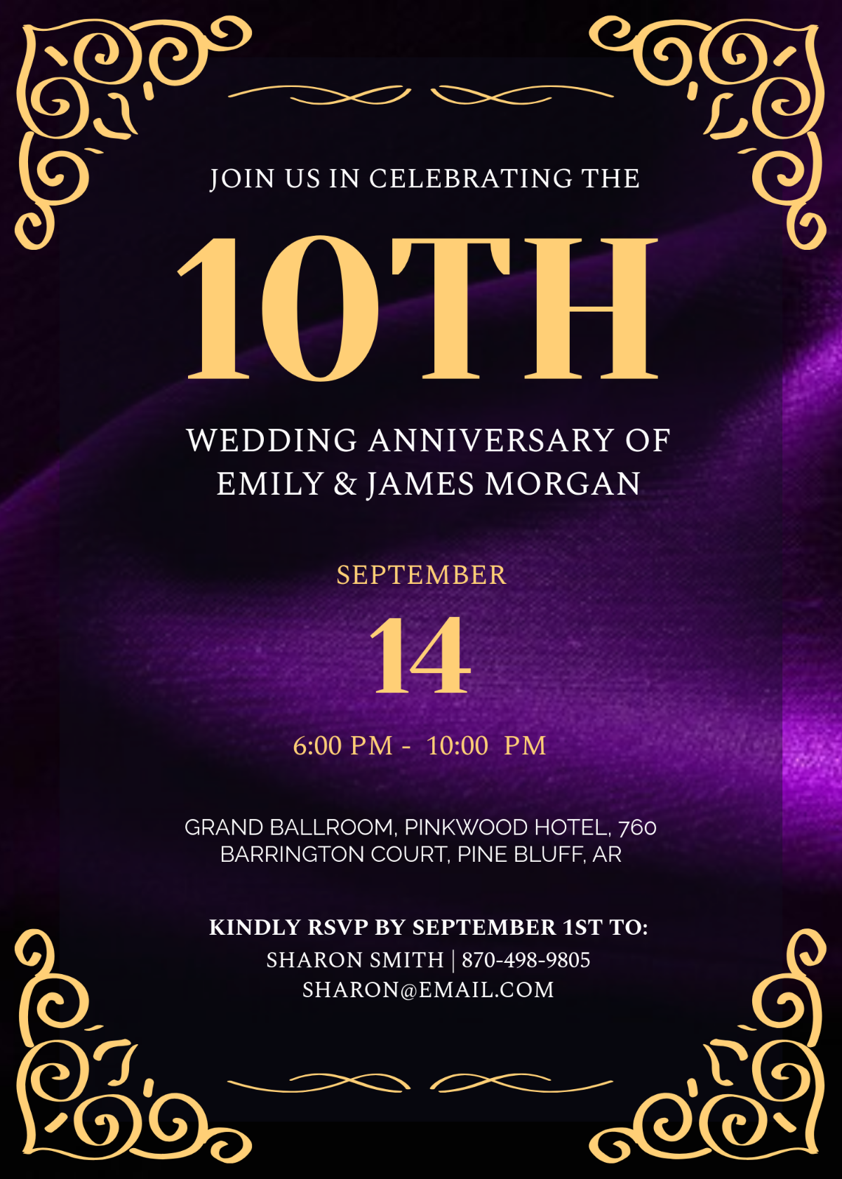 Free Anniversary Invitation Template To Edit Online