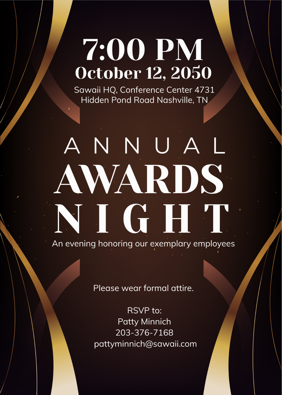 Free Annual Awards Night Invitation Template To Edit Online