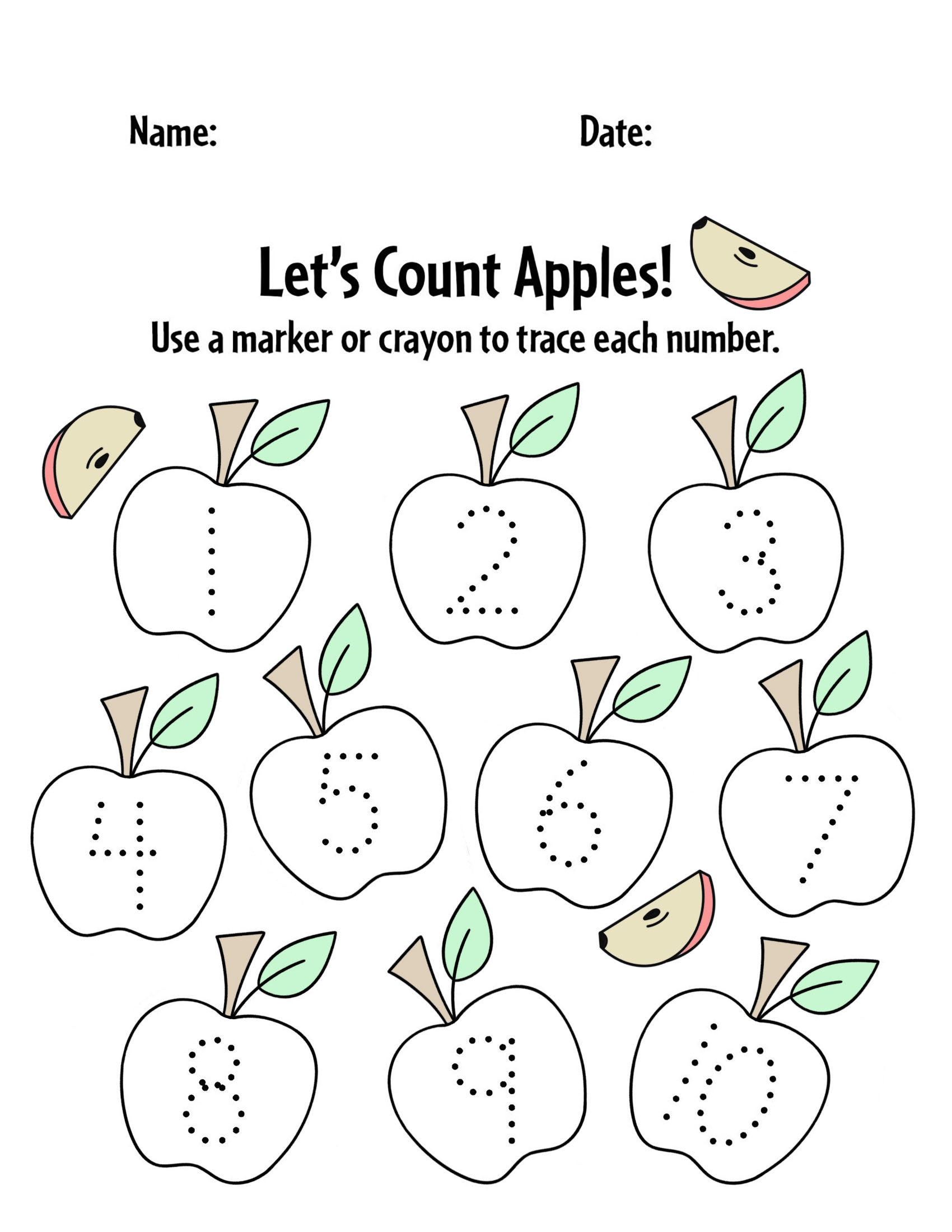 Free Apple Worksheets For Preschool Preschool Apple Activities