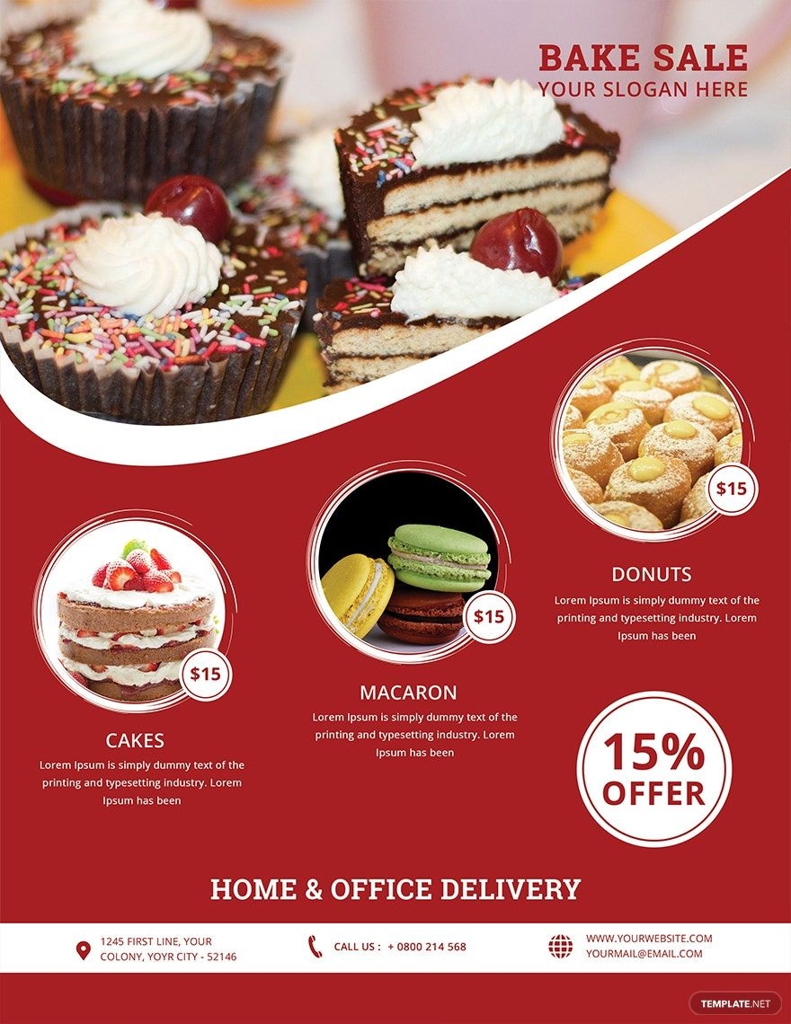 Free Bake Sale Flyer Templates Editable And Printable