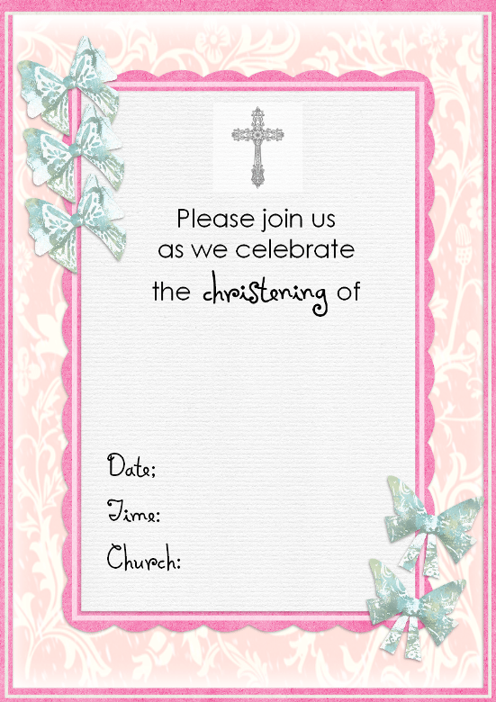 baptism invitation card template free