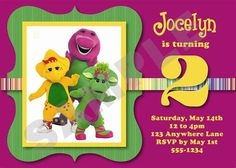 barney invitation template free