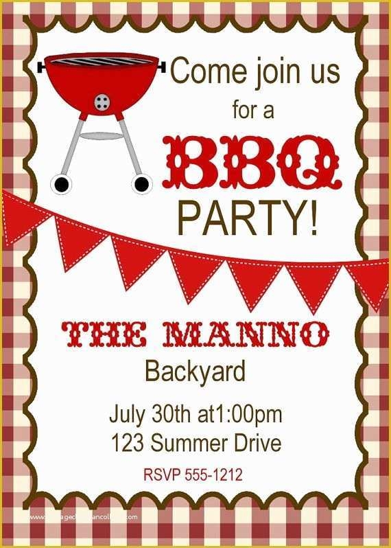 backyard bbq invitation template
